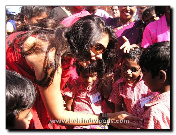 Namitha with Disabled Children Gallery